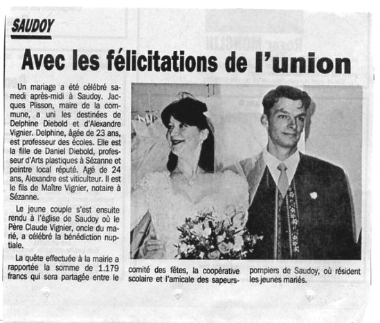 mariage vignier
